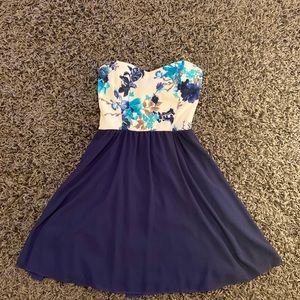 Blue floral dress